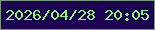 文字の大きさ：2、枠の色：769978、背景の色：1c0352、文字の色：8df766 無料ブログパーツのブログ時計