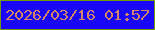 文字の大きさ：1、枠の色：769a02、背景の色：1906f6、文字の色：d68467 無料ブログパーツのブログ時計