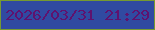 文字の大きさ：1、枠の色：769a31、背景の色：304aa1、文字の色：5f126e 無料ブログパーツのブログ時計
