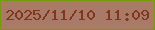 文字の大きさ：1、枠の色：769c04、背景の色：a87a67、文字の色：813719 無料ブログパーツのブログ時計
