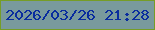 文字の大きさ：4、枠の色：769d27、背景の色：799a9d、文字の色：092c9e 無料ブログパーツのブログ時計