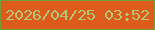 文字の大きさ：4、枠の色：769e34、背景の色：dd5b1b、文字の色：b4c778 無料ブログパーツのブログ時計