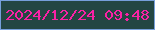 文字の大きさ：2、枠の色：769fdb、背景の色：234643、文字の色：f822a6 無料ブログパーツのブログ時計