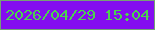 文字の大きさ：4、枠の色：76a175、背景の色：840df0、文字の色：4bd34f 無料ブログパーツのブログ時計