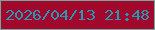文字の大きさ：2、枠の色：76a5a0、背景の色：a2082b、文字の色：2897b6 無料ブログパーツのブログ時計