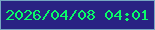 文字の大きさ：2、枠の色：76a6c2、背景の色：292283、文字の色：09fb69 無料ブログパーツのブログ時計