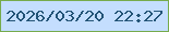 文字の大きさ：1、枠の色：76ab4c、背景の色：c4defe、文字の色：225376 無料ブログパーツのブログ時計
