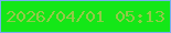 文字の大きさ：3、枠の色：76afef、背景の色：14e717、文字の色：93ca48 無料ブログパーツのブログ時計