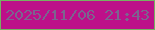 文字の大きさ：5、枠の色：76b162、背景の色：bd1089、文字の色：7b658f 無料ブログパーツのブログ時計