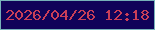 文字の大きさ：2、枠の色：76b2b9、背景の色：100359、文字の色：ca3f58 無料ブログパーツのブログ時計