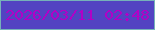 文字の大きさ：3、枠の色：76b2b9、背景の色：5343c2、文字の色：b201c6 無料ブログパーツのブログ時計