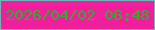 文字の大きさ：5、枠の色：76b3ae、背景の色：f11e9e、文字の色：30af24 無料ブログパーツのブログ時計