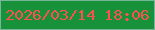 文字の大きさ：2、枠の色：76b799、背景の色：17923b、文字の色：fe504e 無料ブログパーツのブログ時計