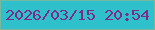 文字の大きさ：4、枠の色：76b79f、背景の色：2ec0cb、文字の色：7d2a8b 無料ブログパーツのブログ時計