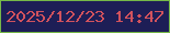 文字の大きさ：2、枠の色：76b848、背景の色：1d1e56、文字の色：d1525d 無料ブログパーツのブログ時計
