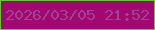 文字の大きさ：5、枠の色：76b946、背景の色：a20872、文字の色：a04393 無料ブログパーツのブログ時計
