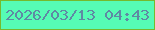 文字の大きさ：4、枠の色：76ba2d、背景の色：56fcb5、文字の色：5f89a4 無料ブログパーツのブログ時計