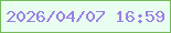 文字の大きさ：2、枠の色：76ba59、背景の色：e9fef1、文字の色：997fe3 無料ブログパーツのブログ時計