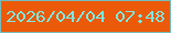 文字の大きさ：2、枠の色：76babb、背景の色：eb5a09、文字の色：7fe6da 無料ブログパーツのブログ時計