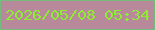 文字の大きさ：5、枠の色：76bb7b、背景の色：b8889b、文字の色：8ced33 無料ブログパーツのブログ時計