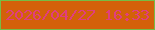 文字の大きさ：1、枠の色：76bc45、背景の色：d3610a、文字の色：e03e7e 無料ブログパーツのブログ時計