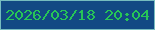 文字の大きさ：4、枠の色：76bcbf、背景の色：124984、文字の色：27c557 無料ブログパーツのブログ時計