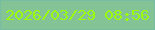 文字の大きさ：5、枠の色：76bda3、背景の色：83c396、文字の色：99fc0c 無料ブログパーツのブログ時計