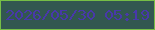 文字の大きさ：1、枠の色：76be46、背景の色：325750、文字の色：4838aa 無料ブログパーツのブログ時計