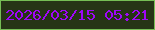 文字の大きさ：4、枠の色：76be55、背景の色：263416、文字の色：9f07f8 無料ブログパーツのブログ時計