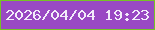 文字の大きさ：2、枠の色：76c325、背景の色：9949c3、文字の色：f2ecfa 無料ブログパーツのブログ時計