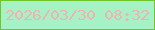 文字の大きさ：2、枠の色：76c42c、背景の色：a6f2c7、文字の色：f1b3b2 無料ブログパーツのブログ時計