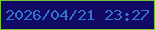 文字の大きさ：3、枠の色：76c435、背景の色：120964、文字の色：3174cf 無料ブログパーツのブログ時計