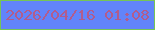 文字の大きさ：5、枠の色：76c556、背景の色：6284fa、文字の色：b25c8c 無料ブログパーツのブログ時計