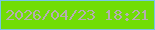 文字の大きさ：2、枠の色：76c6e6、背景の色：71dd05、文字の色：b5adb1 無料ブログパーツのブログ時計