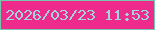 文字の大きさ：1、枠の色：76c7ad、背景の色：ee2b8d、文字の色：a3d5d9 無料ブログパーツのブログ時計