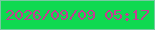 文字の大きさ：3、枠の色：76caa1、背景の色：0fd950、文字の色：c43c92 無料ブログパーツのブログ時計