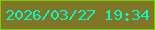文字の大きさ：4、枠の色：76cc07、背景の色：807627、文字の色：09f7c3 無料ブログパーツのブログ時計