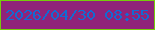 文字の大きさ：4、枠の色：76cd0b、背景の色：902479、文字の色：116bd3 無料ブログパーツのブログ時計