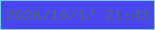 文字の大きさ：1、枠の色：76cde8、背景の色：4a46ef、文字の色：4c6385 無料ブログパーツのブログ時計