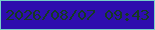 文字の大きさ：4、枠の色：76d1c9、背景の色：2e0eae、文字の色：163a23 無料ブログパーツのブログ時計