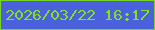 文字の大きさ：4、枠の色：76d524、背景の色：4b60db、文字の色：82e126 無料ブログパーツのブログ時計