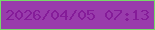 文字の大きさ：3、枠の色：76da68、背景の色：993cac、文字の色：851c99 無料ブログパーツのブログ時計