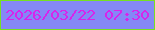 文字の大きさ：3、枠の色：76e122、背景の色：8588f6、文字の色：d824ea 無料ブログパーツのブログ時計