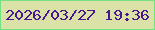 文字の大きさ：2、枠の色：76e181、背景の色：dbe2a8、文字の色：49178f 無料ブログパーツのブログ時計