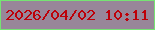 文字の大きさ：3、枠の色：76e373、背景の色：988699、文字の色：bd0009 無料ブログパーツのブログ時計