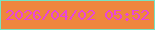 文字の大きさ：3、枠の色：76e3c2、背景の色：ef863e、文字の色：e845d9 無料ブログパーツのブログ時計