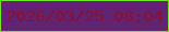 文字の大きさ：2、枠の色：76e427、背景の色：622470、文字の色：8a0e2f 無料ブログパーツのブログ時計