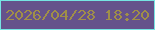 文字の大きさ：2、枠の色：76e4e2、背景の色：65528b、文字の色：a08f48 無料ブログパーツのブログ時計