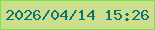 文字の大きさ：1、枠の色：76e73c、背景の色：ccdf8e、文字の色：10716e 無料ブログパーツのブログ時計