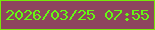 文字の大きさ：5、枠の色：76ea09、背景の色：8e455e、文字の色：65f913 無料ブログパーツのブログ時計